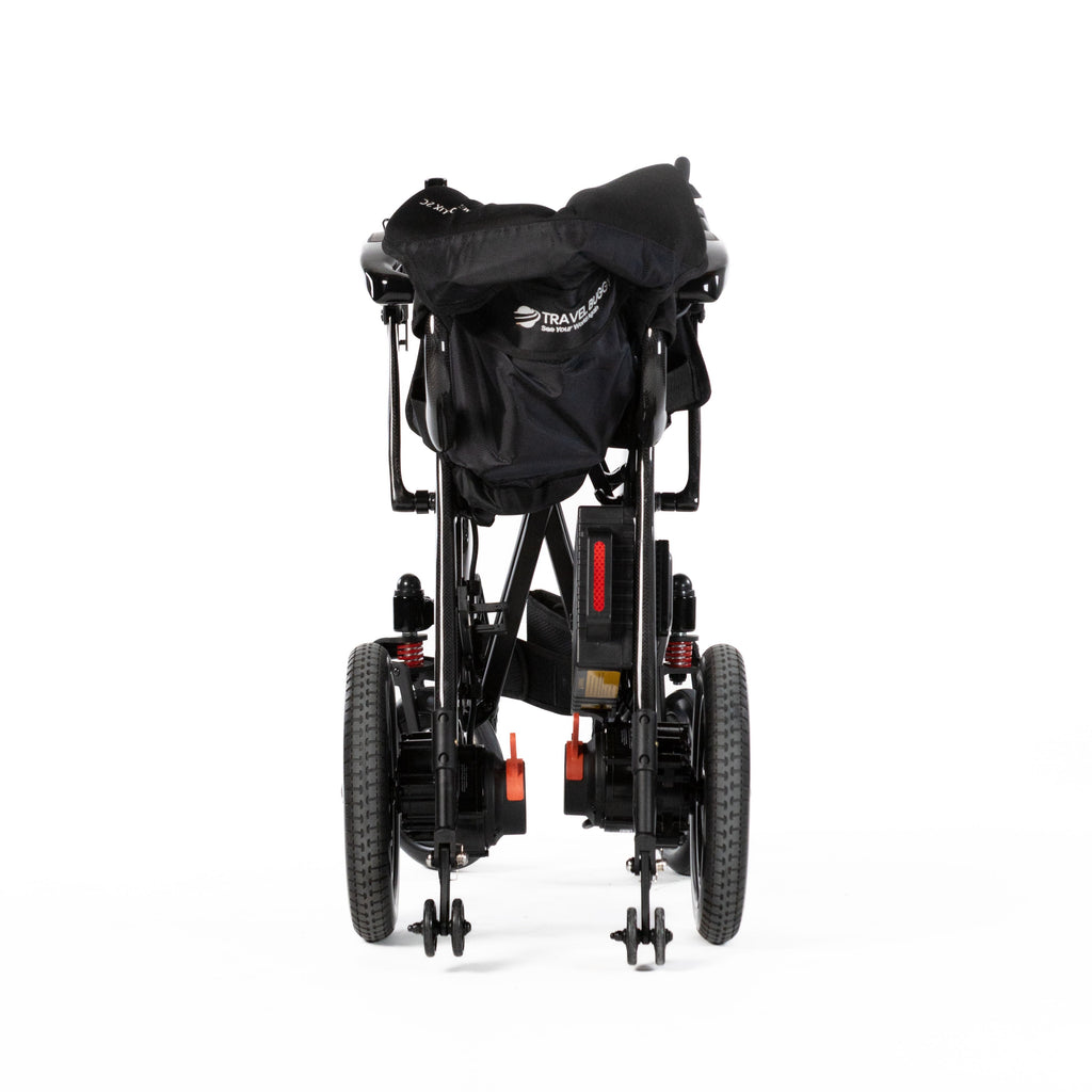 Travel Buggy AEROLUX 2C folded upright — back view