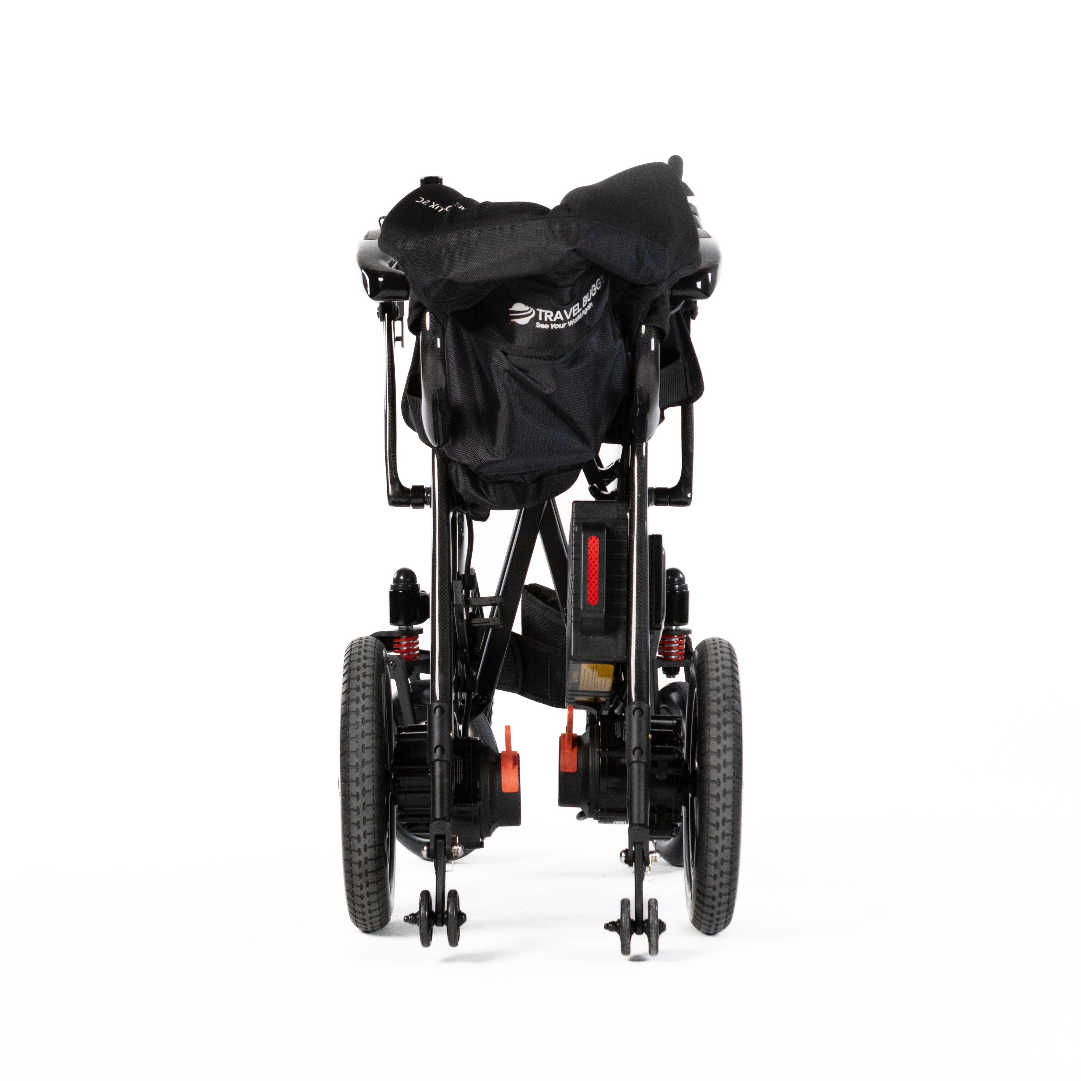 Travel Buggy AEROLUX 2C folded upright — back view