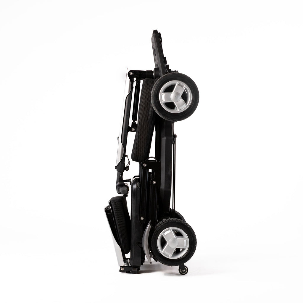 Travel Buggy HELIX folded upright for storage