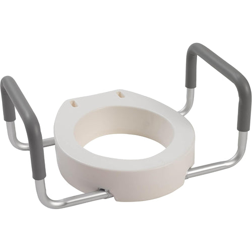 Drive Medical medical-grade raised toilet seat with removable arms