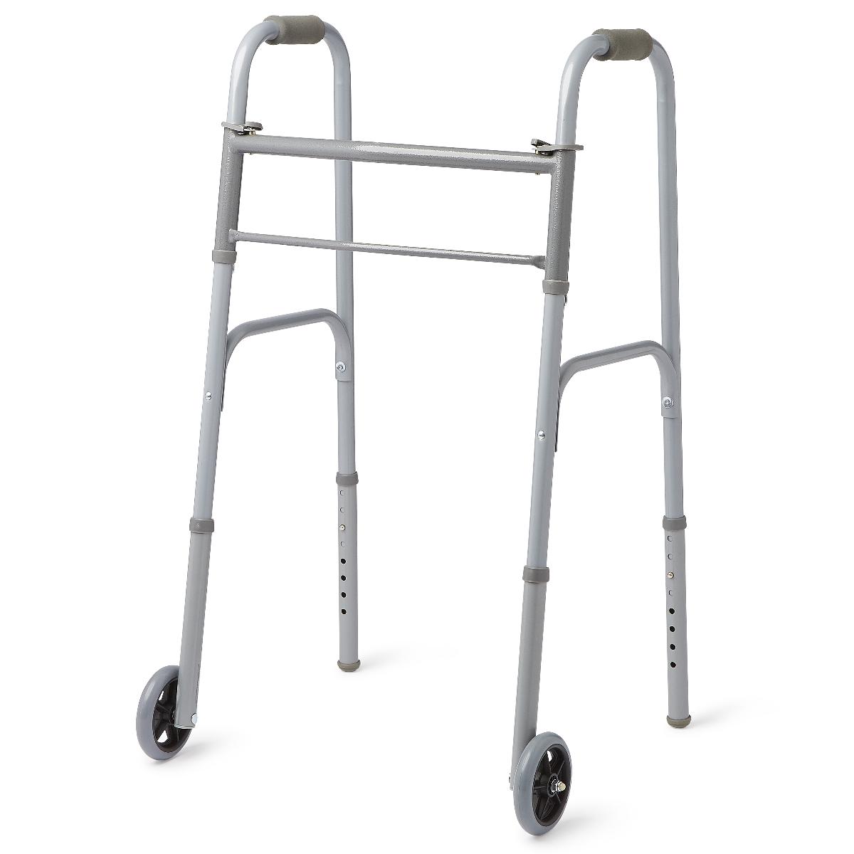 Medline 2-wheel folding walker