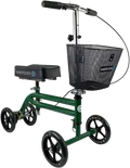 Knee Rover steerable hybrid indoor outdoor knee walker with basket