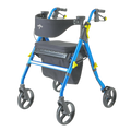 Medline Empower four-wheel rollator walker with seat and storage bag