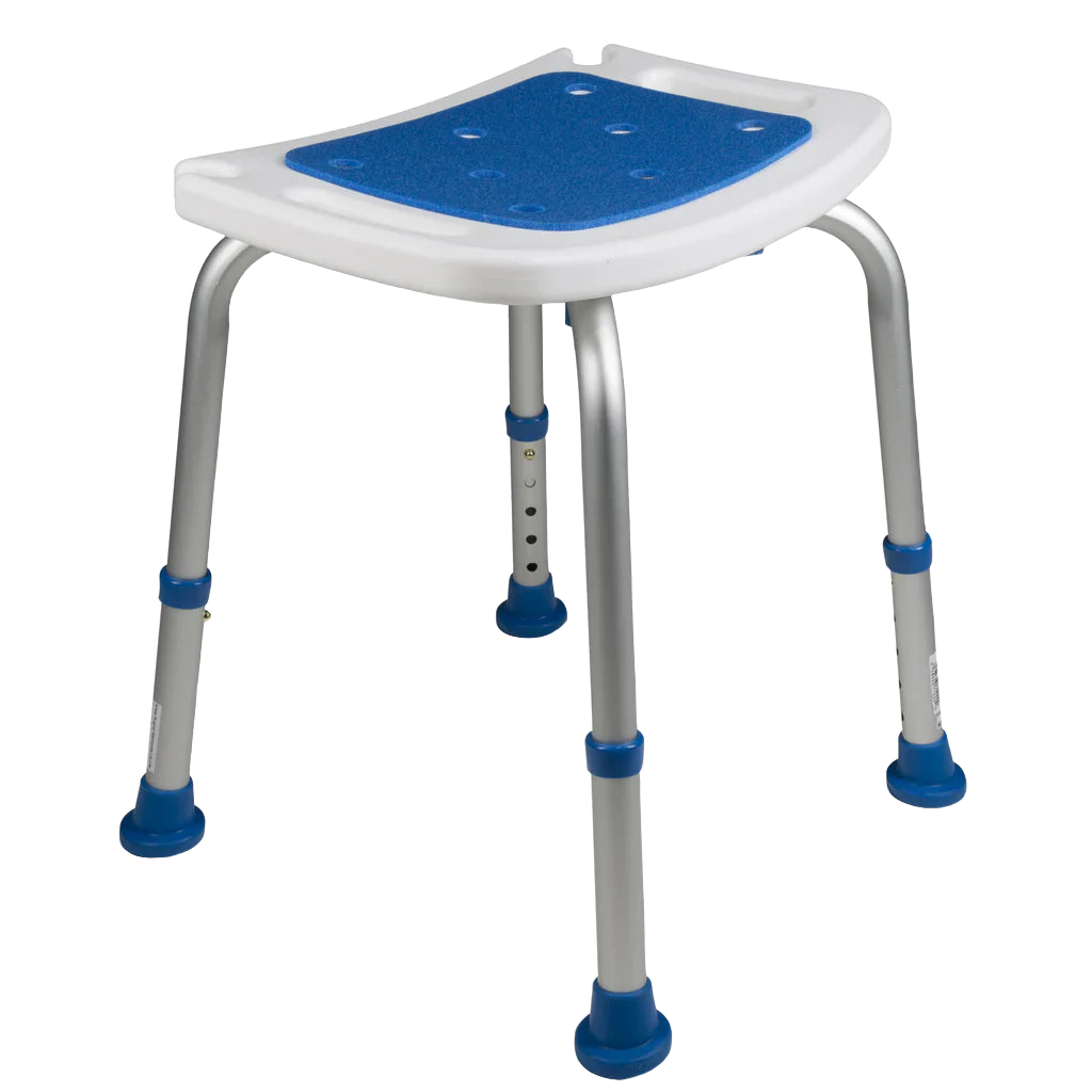 PCP padded bath safety seat with handshower notch, adjustable height