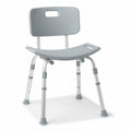 Medline Microban fold-down shower chair with adjustable legs and backrest