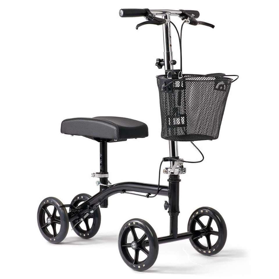 Medline Gen 4 standard adult knee walker, 8-inch wheels with basket
